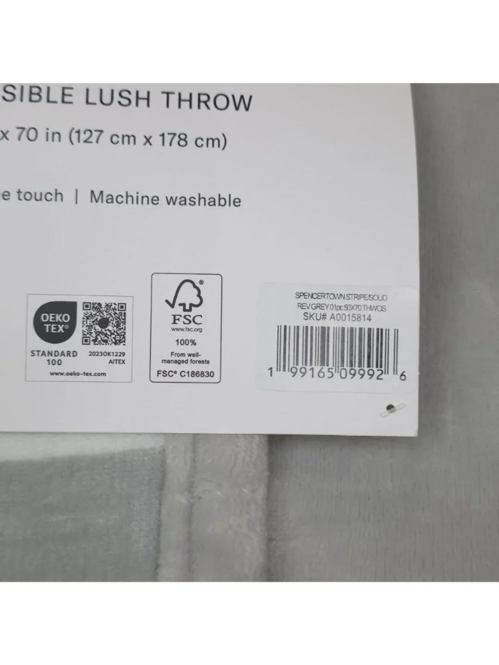 Tommy Hilfiger Reversible Lush Throw Blanket 50